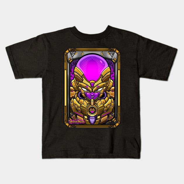 Golden frieza cyberpunk Kids T-Shirt by eleazarion